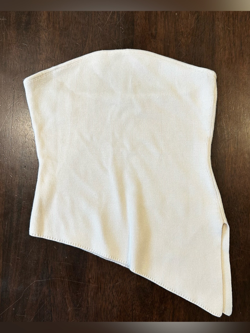 Dynamite Cream Asymmetric Knit Top